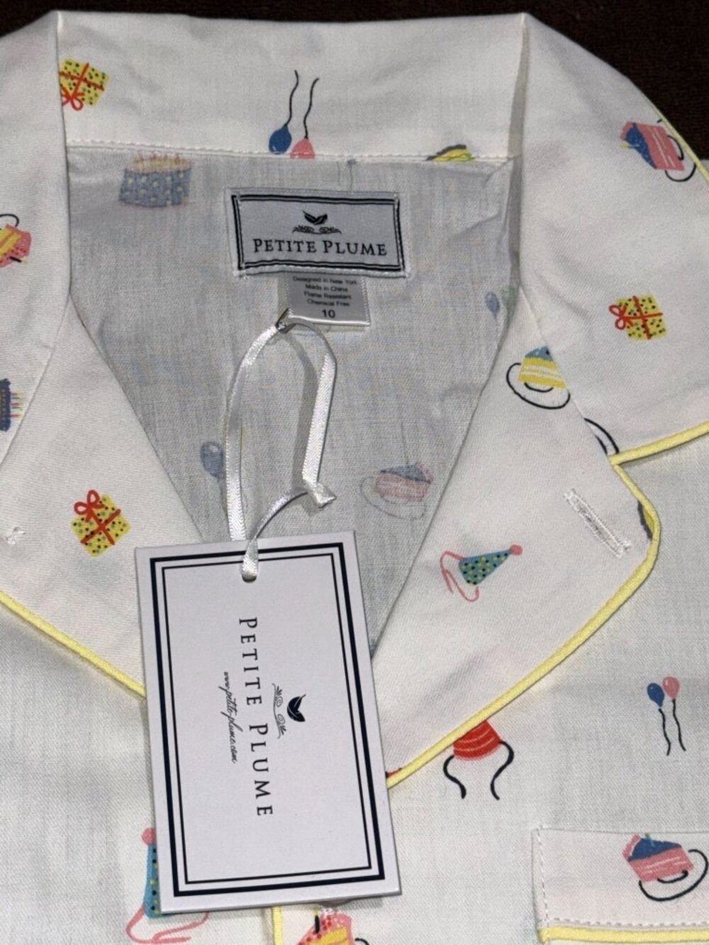 Petite Plume Kids Birthday Cake Print Short Pajama Set - Picture 4 of 14